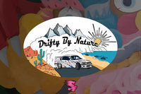 ANDY MAY - DRIFTY BY NATURE E36 OVAL STICKER - PRODUCT IMAGE